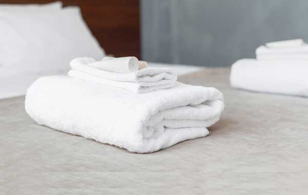neat towels in hotel